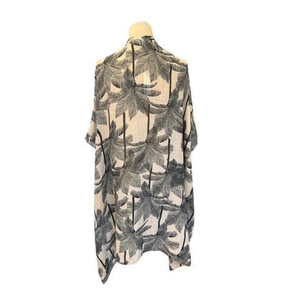 NWT!! "SONOMA" Beachy Swimsuit Cover Up One Size MSRP-50.00 Palm Tree Poolside - Picture 3 of 8